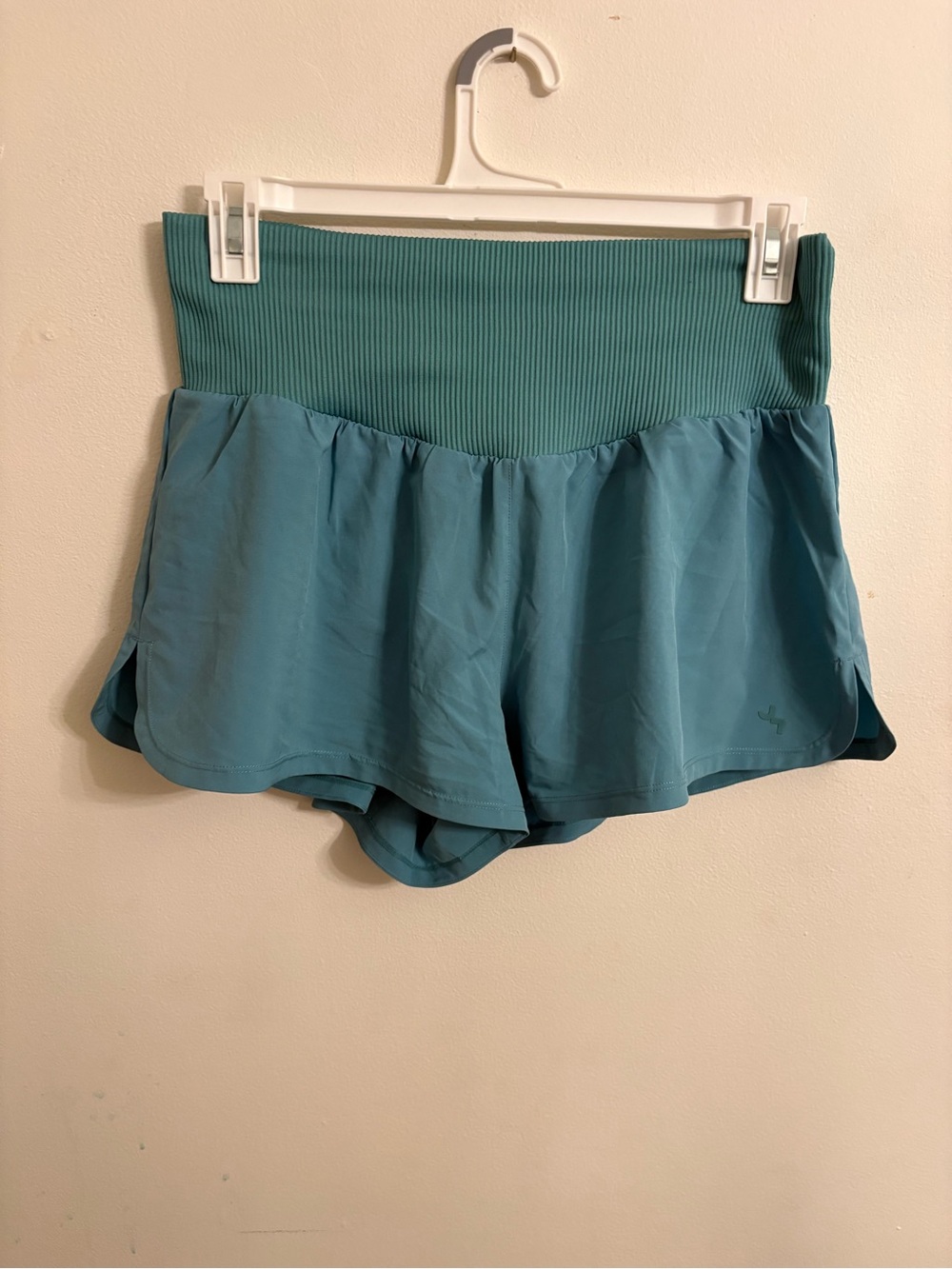 HALARA brand new High-Waist Teal Women's Athletic Shorts large with pockets